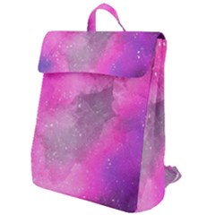 Purple Space Paint Flap Top Backpack by goljakoff