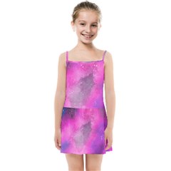 Purple Space Paint Kids  Summer Sun Dress by goljakoff