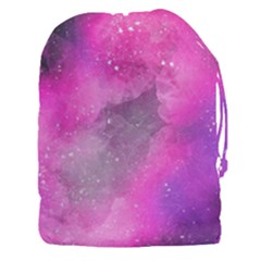 Purple Space Paint Drawstring Pouch (3xl) by goljakoff