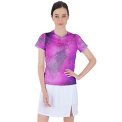 Purple Space Paint Women s Sports Top by goljakoff