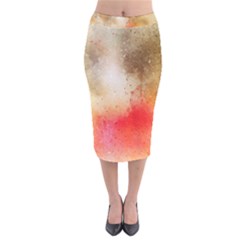 Gold Drops Velvet Midi Pencil Skirt by goljakoff