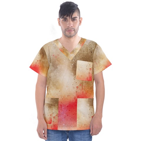 Gold Drops Men s V-neck Scrub Top by goljakoff