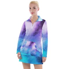 Metallic Paint Women s Long Sleeve Casual Dress by goljakoff