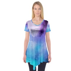 Metallic Paint Short Sleeve Tunic  by goljakoff