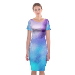 Metallic Paint Classic Short Sleeve Midi Dress by goljakoff