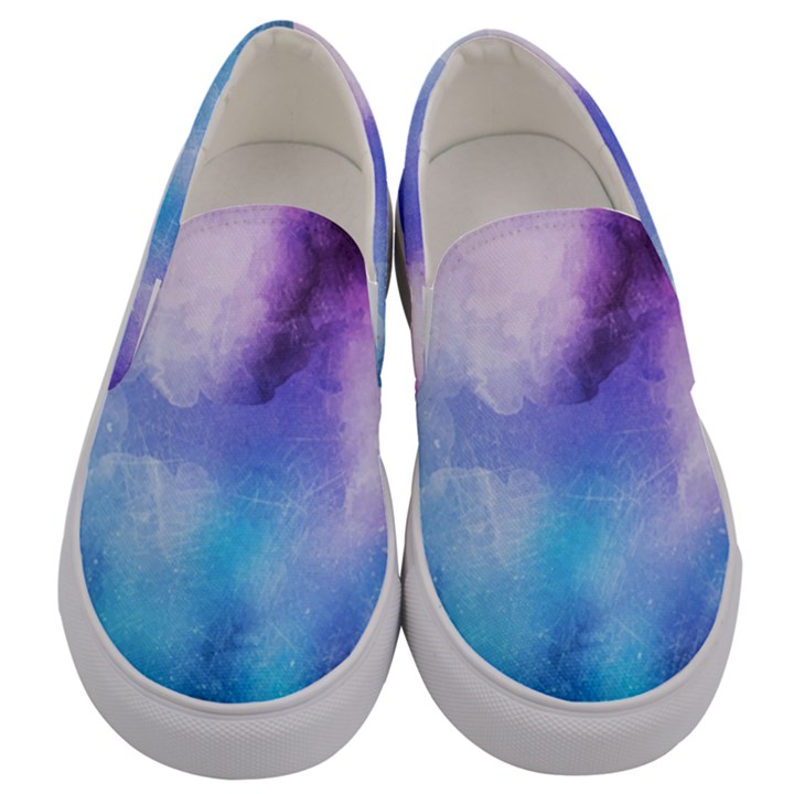 Metallic paint Men s Canvas Slip Ons