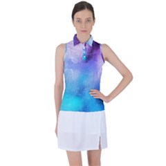 Metallic Paint Women s Sleeveless Polo Tee by goljakoff