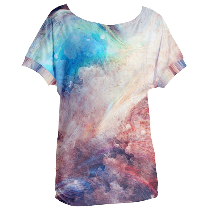 Abstract galaxy paint Women s Oversized Tee