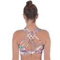 Abstract galaxy paint Cross String Back Sports Bra View2