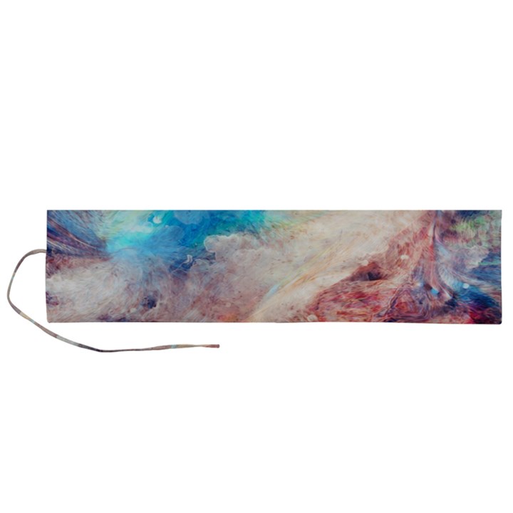 Abstract galaxy paint Roll Up Canvas Pencil Holder (L)