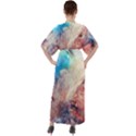 Abstract galaxy paint V-Neck Boho Style Maxi Dress View2