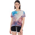 Abstract galaxy paint Open Back Sport Tee View1