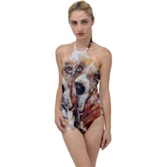 Dog Paint Go With The Flow One Piece Swimsuit by goljakoff