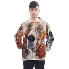 Dog Paint Men s Half Zip Pullover by goljakoff