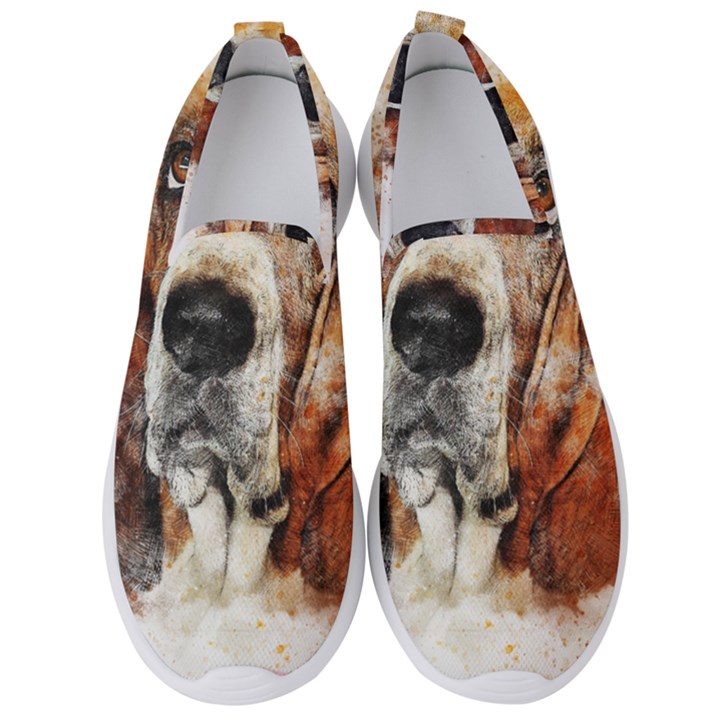 Dog paint Men s Slip On Sneakers