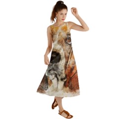 Dog Paint Summer Maxi Dress by goljakoff