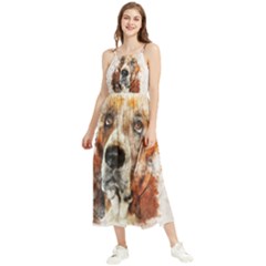 Dog Paint Boho Sleeveless Summer Dress by goljakoff