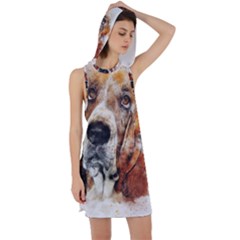 Dog Paint Racer Back Hoodie Dress by goljakoff