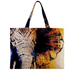 Elephant Mandala Zipper Mini Tote Bag by goljakoff