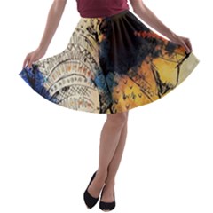 Elephant Mandala A-line Skater Skirt