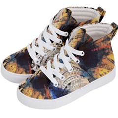 Elephant Mandala Kids  Hi-top Skate Sneakers by goljakoff