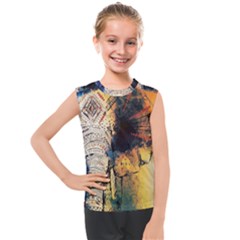 Elephant Mandala Kids  Mesh Tank Top by goljakoff