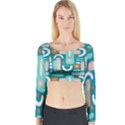 Abstract Shapes Long Sleeve Crop Top View1