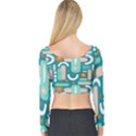 Abstract Shapes Long Sleeve Crop Top View2