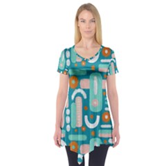 Abstract Shapes Short Sleeve Tunic  by SychEva