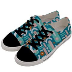 Abstract Shapes Men s Low Top Canvas Sneakers by SychEva