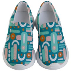 Abstract Shapes Kids Lightweight Slip Ons by SychEva