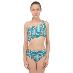 Abstract Shapes Spliced Up Two Piece Swimsuit by SychEva