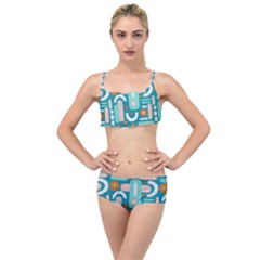 Abstract Shapes Layered Top Bikini Set by SychEva