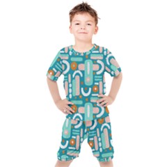 Abstract Shapes Kids  Tee And Shorts Set by SychEva