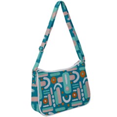 Abstract Shapes Zip Up Shoulder Bag by SychEva