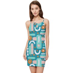 Abstract Shapes Summer Tie Front Dress by SychEva