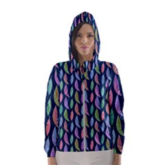 Watercolor Feathers Women s Hooded Windbreaker by SychEva