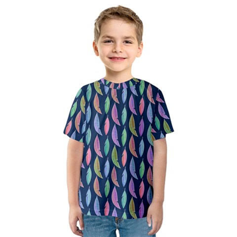 Watercolor Feathers Kids  Sport Mesh Tee by SychEva