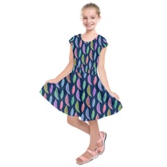 Watercolor Feathers Kids  Short Sleeve Dress by SychEva