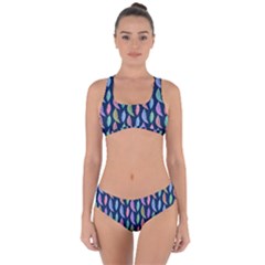 Watercolor Feathers Criss Cross Bikini Set by SychEva