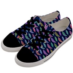 Watercolor Feathers Men s Low Top Canvas Sneakers by SychEva