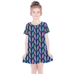 Watercolor Feathers Kids  Simple Cotton Dress by SychEva