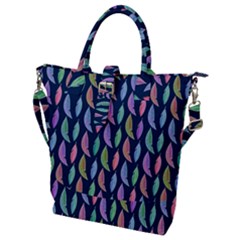 Watercolor Feathers Buckle Top Tote Bag by SychEva