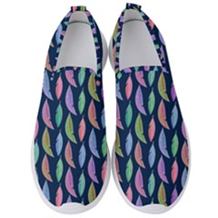 Watercolor Feathers Men s Slip On Sneakers by SychEva