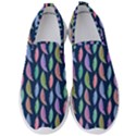 Watercolor Feathers Men s Slip On Sneakers View1