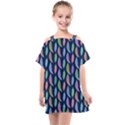 Watercolor Feathers Kids  One Piece Chiffon Dress View1