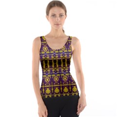 Fancy Ornate Pattern Mosaic Print Tank Top