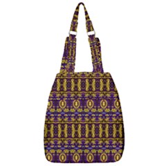 Fancy Ornate Pattern Mosaic Print Center Zip Backpack by dflcprintsclothing