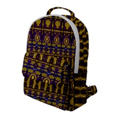 Fancy Ornate Pattern Mosaic Print Flap Pocket Backpack (large) by dflcprintsclothing