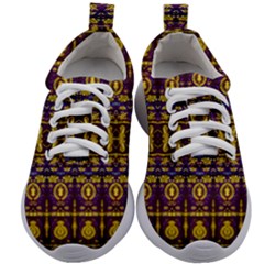 Fancy Ornate Pattern Mosaic Print Kids Athletic Shoes by dflcprintsclothing